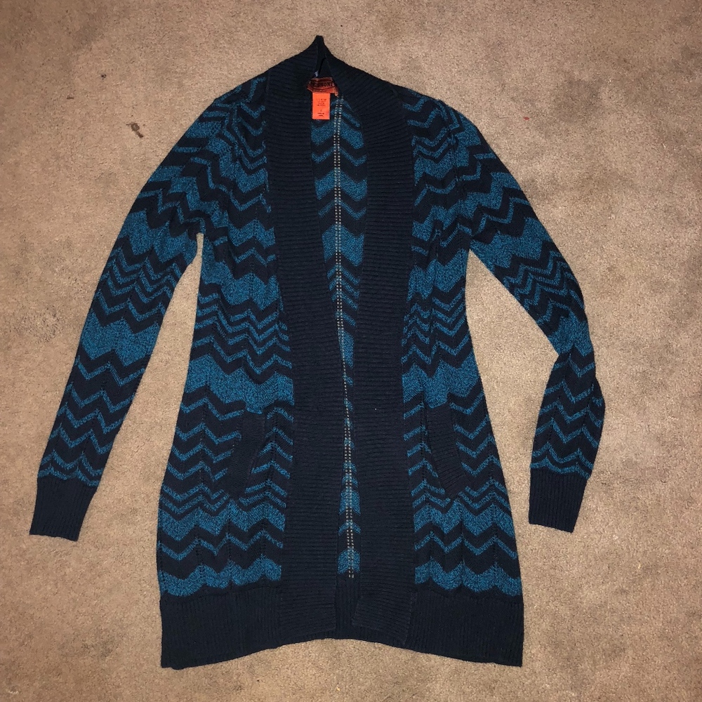 Missoni for Target Blue Chevron Cardigan